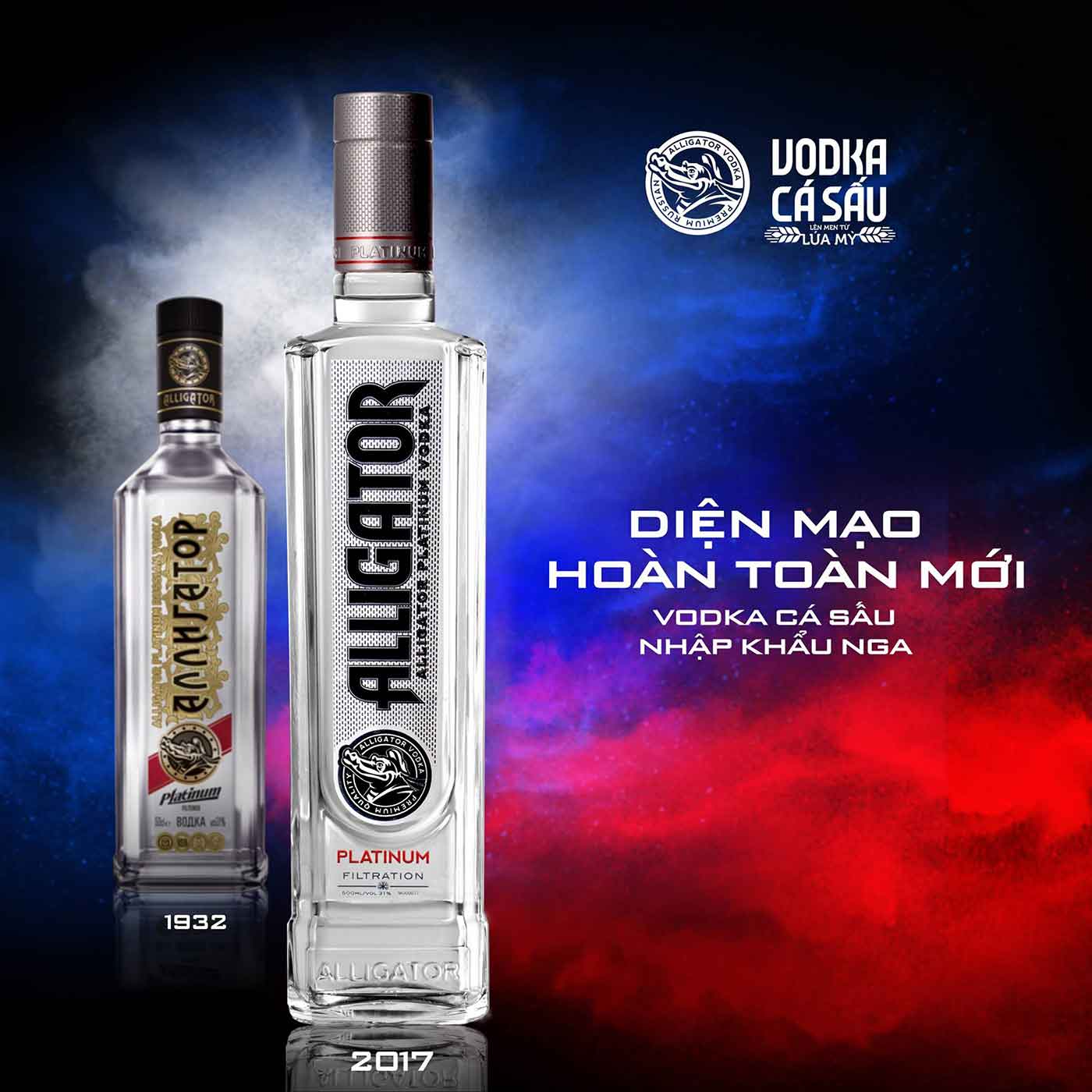 Năm 2018 diện mạo mới của Rượu Vodka Cá Sấu