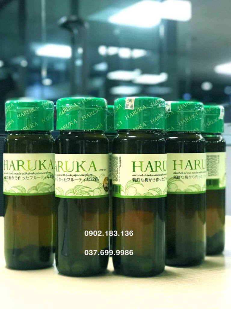 Hình ảnh thực tế của rượu mơ Haruka 750 ml 